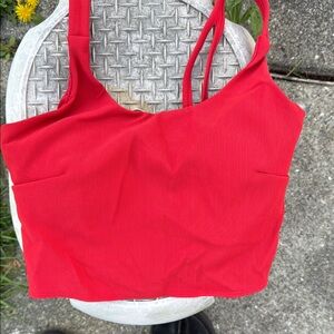 Lululemon Athletica Red Crop Top